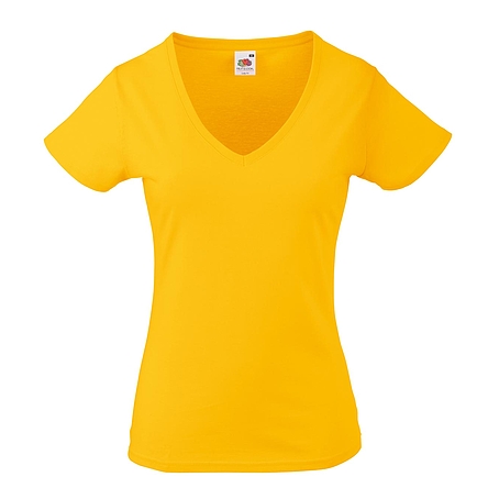 Lady-Fit V Neck V-Weight Tee - rövid ujjú női póló