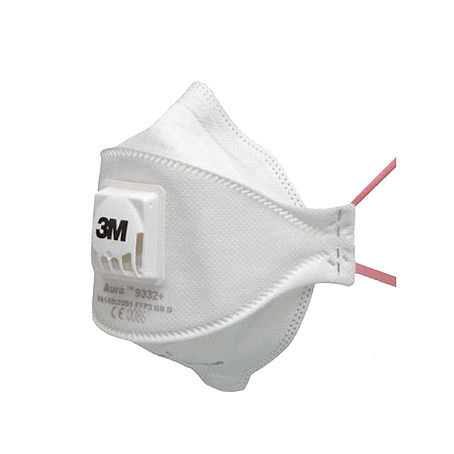 3M 9332 FFP3 NR D Aura szelepes hajtogatott porálarc (10db)
