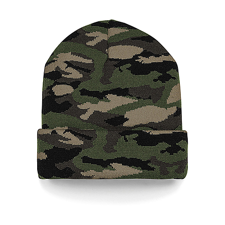 Beechfield B419 Camo Cuffed Beanie - kötött sapka