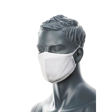 Fehér textil maszk 2 rétegű, antimikrobiális (mosható)