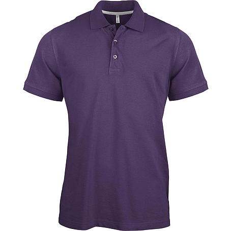 Kariban Pique Polo Shirt - rövid ujjú, férfi galléros póló