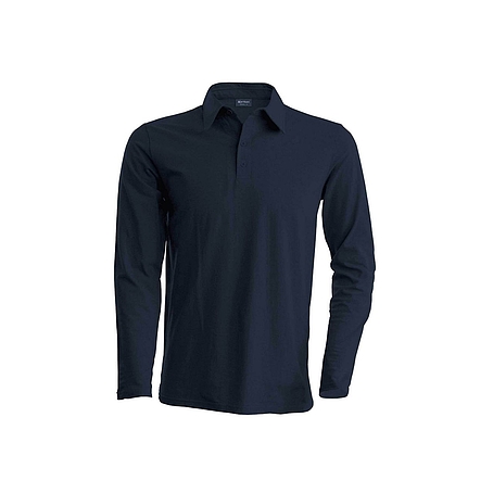 Kariban Pique Polo Shirt - hosszú ujjú, férfi galléros póló