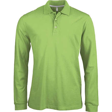 Kariban Pique Polo Shirt - hosszú ujjú, férfi galléros póló