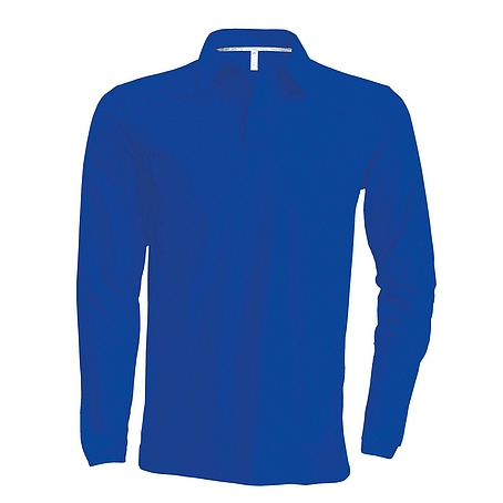 Kariban Pique Polo Shirt - hosszú ujjú, férfi galléros póló