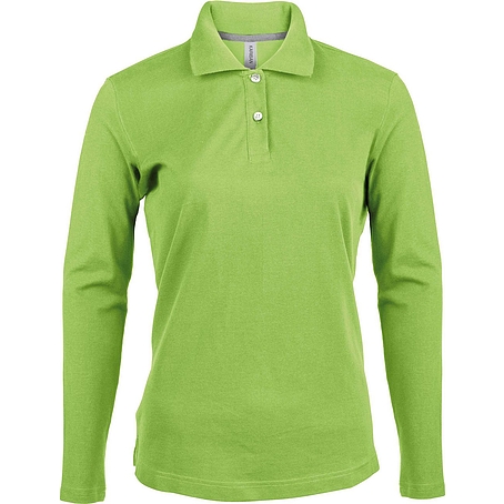 Kariban Pique Polo Shirt - hosszú ujjú, női galléros póló