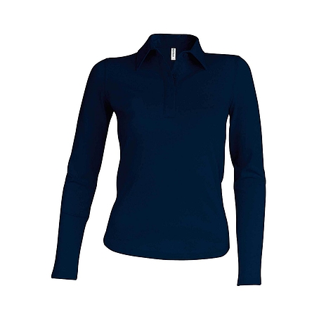 Kariban Pique Polo Shirt - hosszú ujjú, női galléros póló