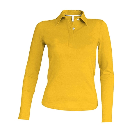 Kariban Pique Polo Shirt - hosszú ujjú, női galléros póló