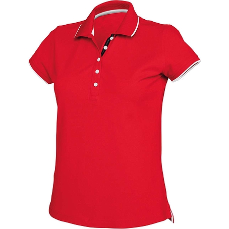Kariban Short Sleeve Polo Shirt - rövid ujjú, női galléros póló