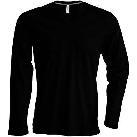 Kariban Long Sleeve V-nyakú - hosszú ujjú, férfi póló