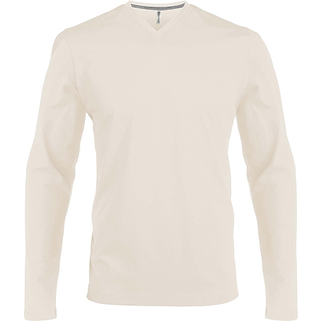 Kariban Long Sleeve V-nyakú - hosszú ujjú, férfi póló