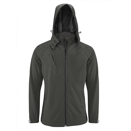 Kariban Softshell Jacket - kapucnis, cipzáras, férfi dzseki