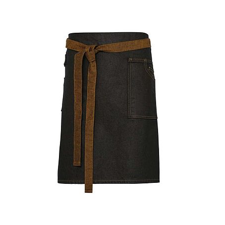 Premier Division fényes felületű farmer derekas kötény - unisex