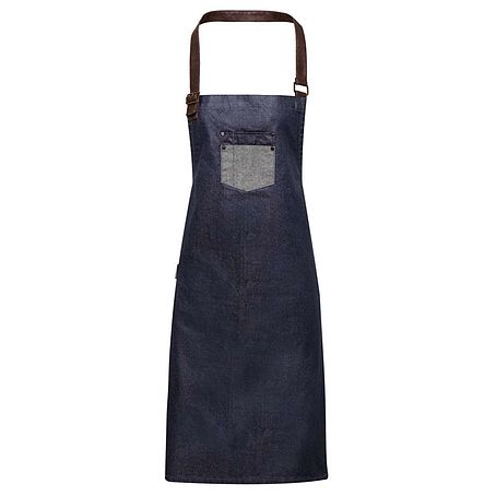 Premier Division fényes felületű farmer kötény - unisex