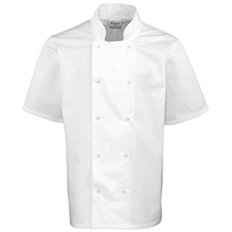 Premier Chef s Jacket - rövid ujjú, gombos séfkabát