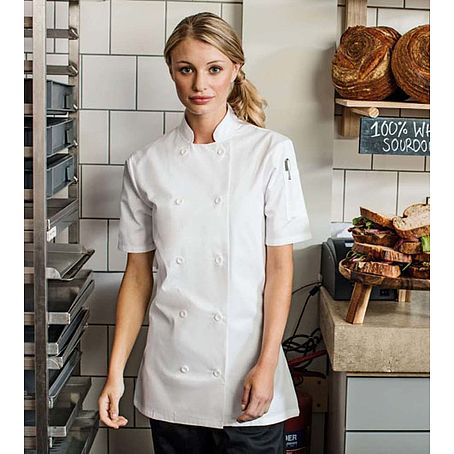 Premier női rövid ujjú chef kabát