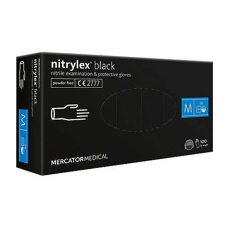 NITRYLEX BLACK púdermentes, nitril vizsgálókesztyű