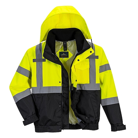 Hi-Vis prémium 3 az 1-ben bomber kabát