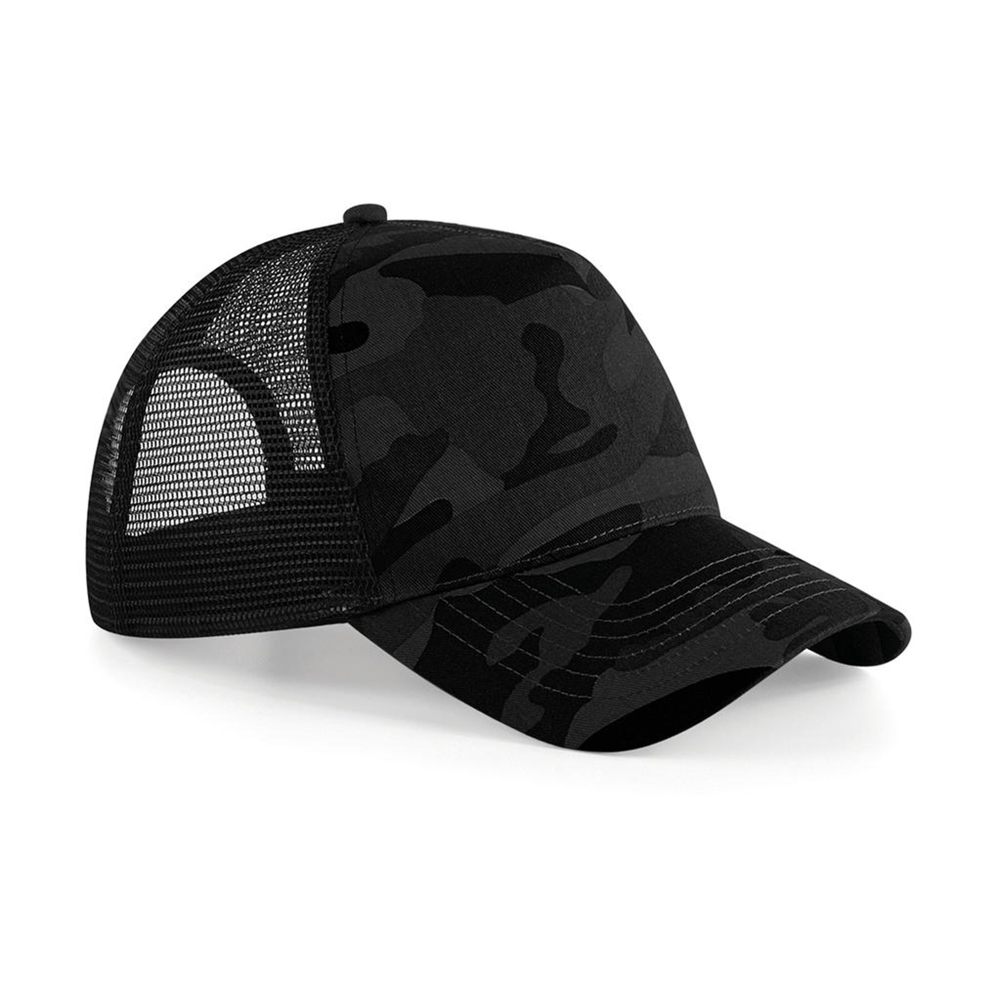 Beechfield Camo Snapback Trucker - hálós baseball sapka