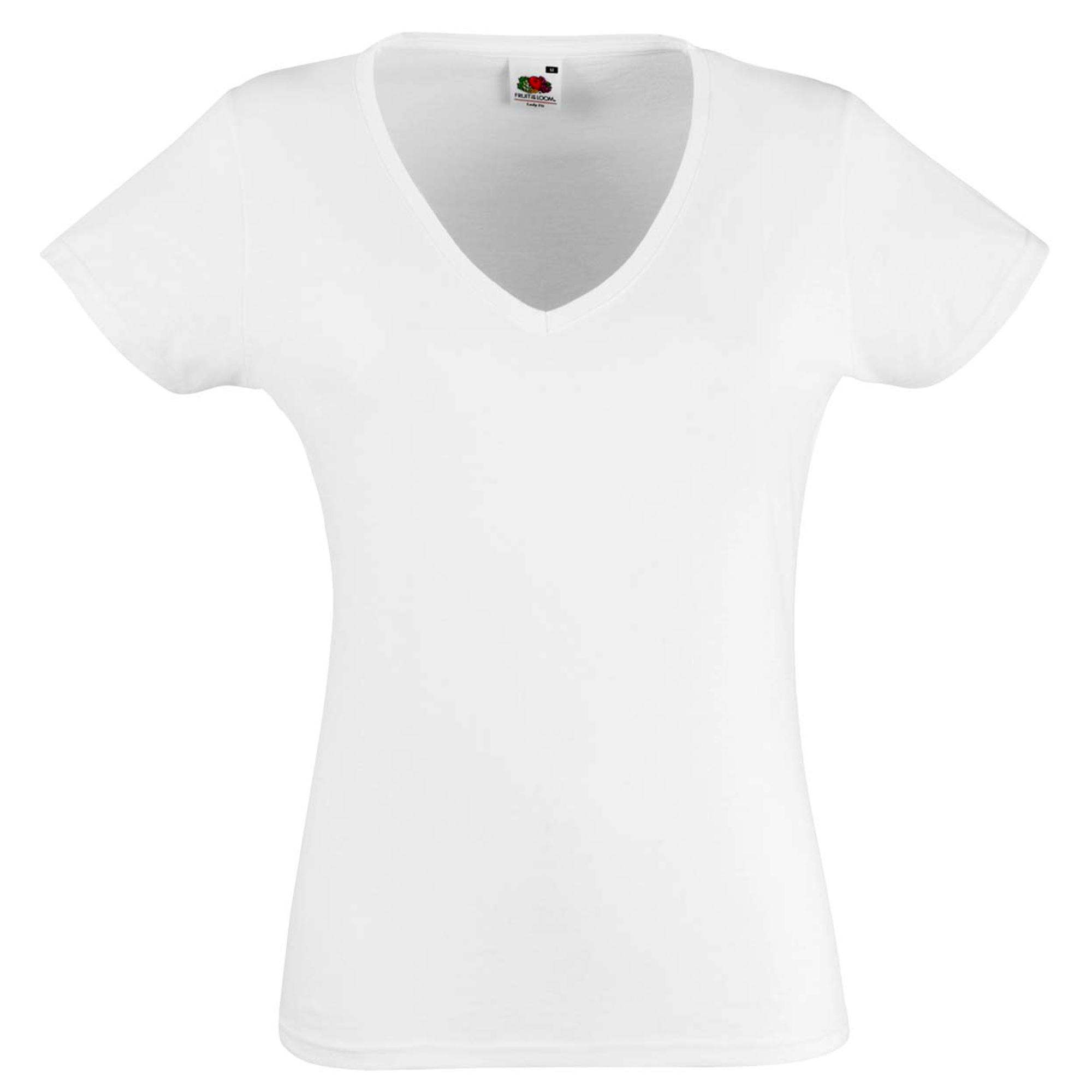 Lady-Fit V Neck V-Weight Tee - rövid ujjú női póló