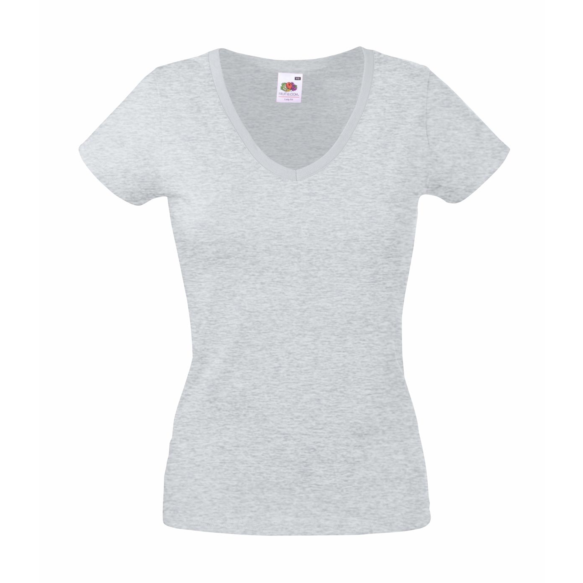 Lady-Fit V Neck V-Weight Tee - rövid ujjú női póló