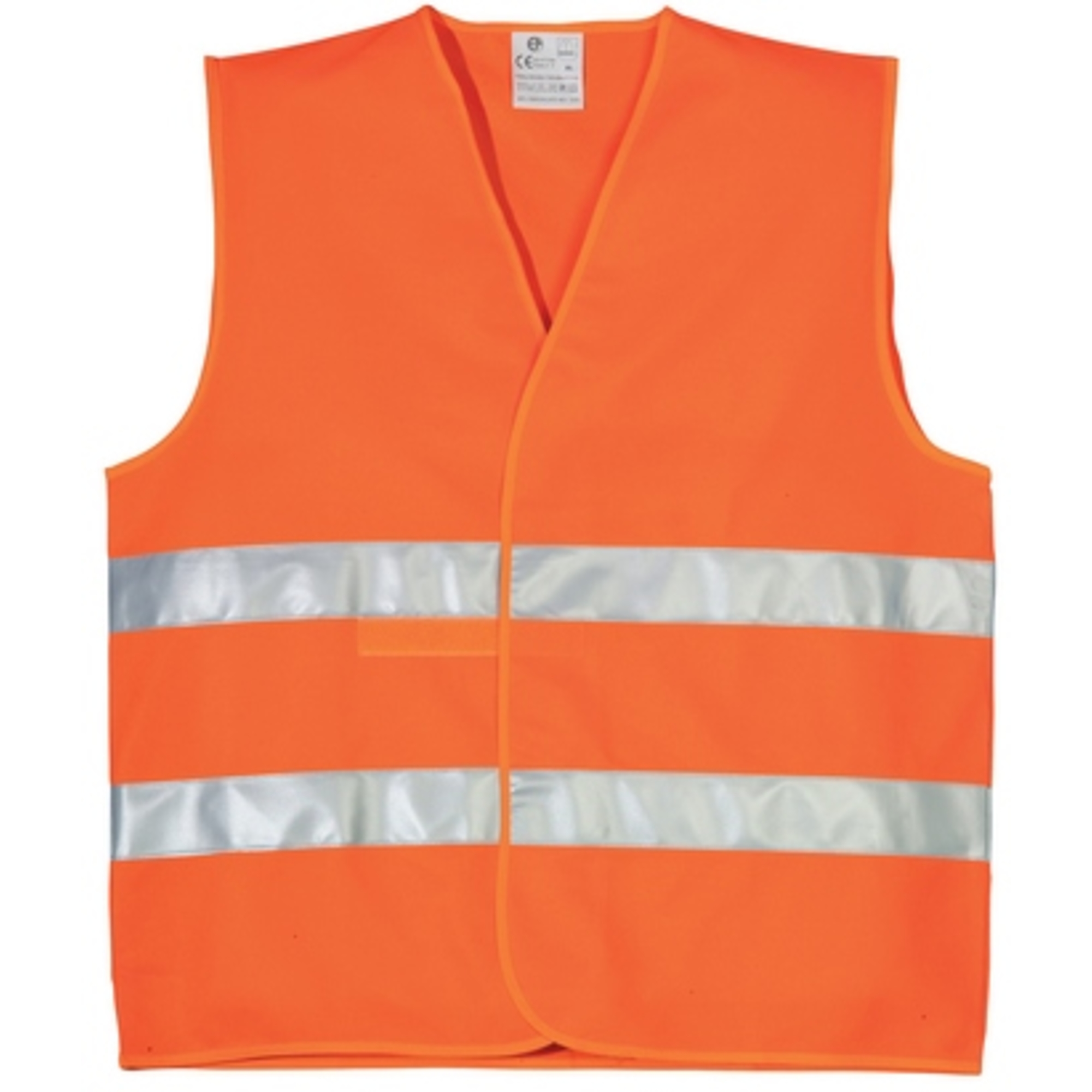 Fluo jól láthatósági mellény, 2 keresztcsík