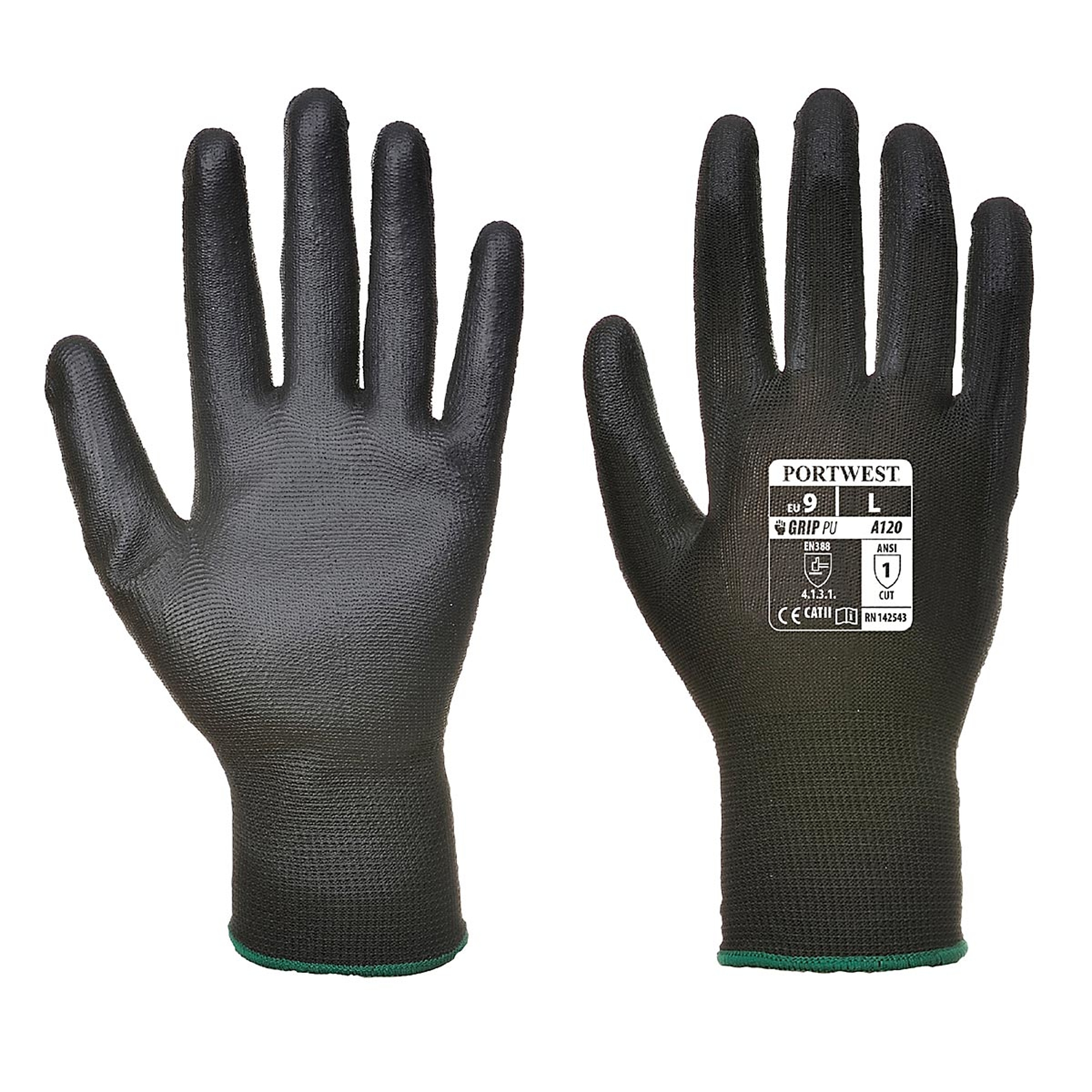 Nylon kesztyű PU tenyérmártott