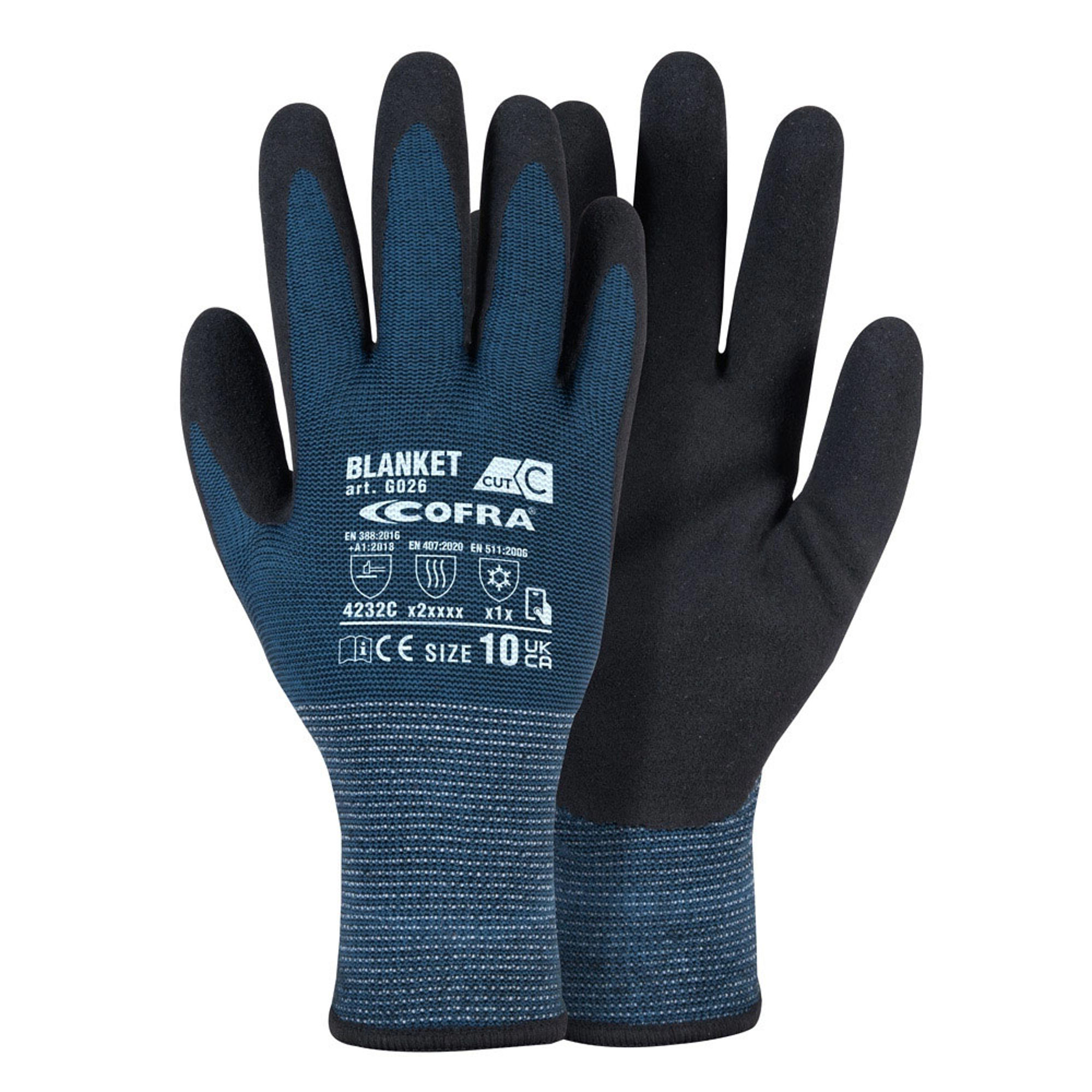 Cofra BLANKET latexhab márott C vágásbiztos, téli kesztyű
