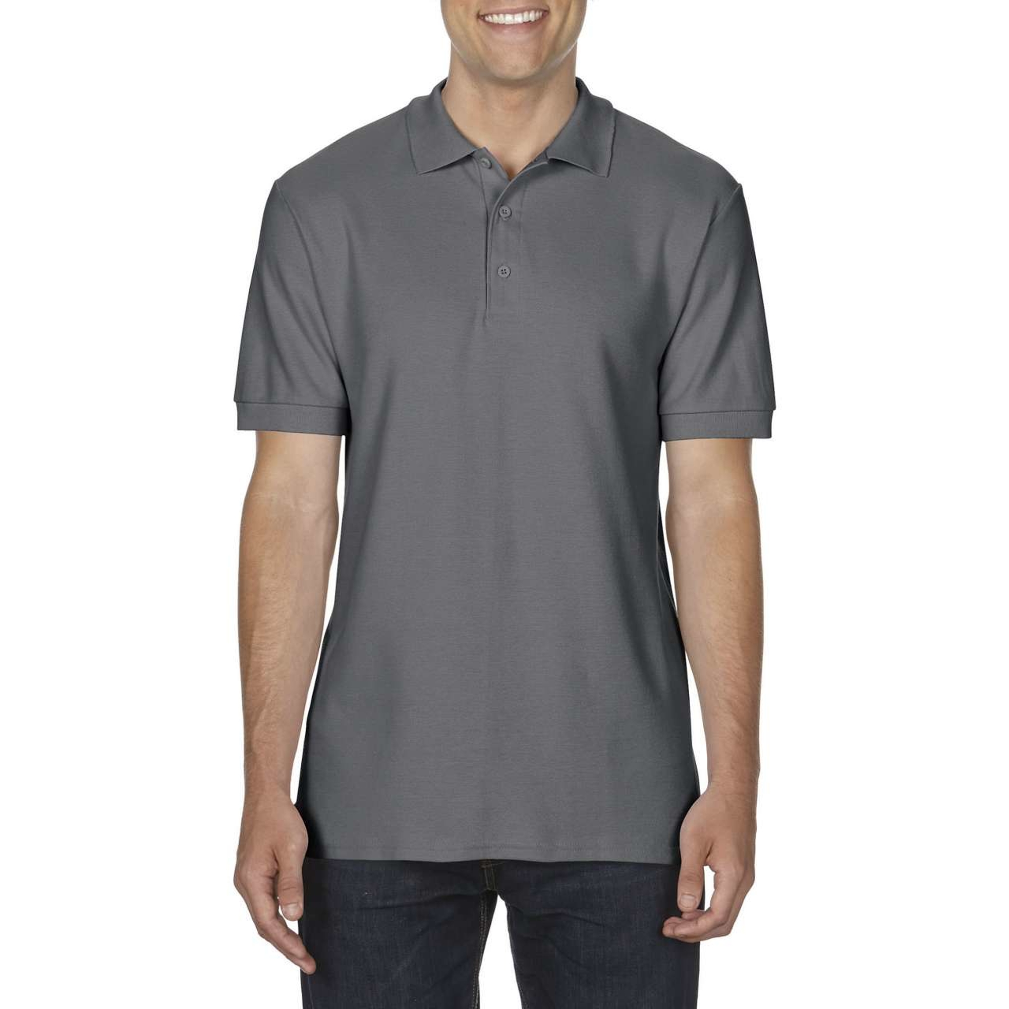 Gildan Premium Classic Fit Double Piqué - rövid ujjú, férfi galléros póló