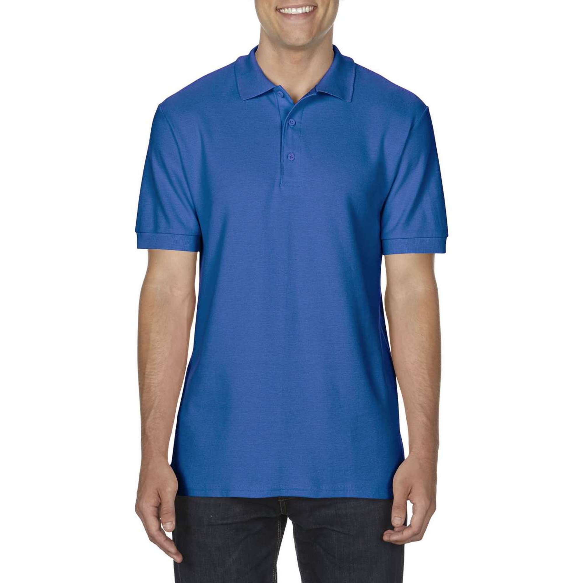 Gildan Premium Classic Fit Double Piqué - rövid ujjú, férfi galléros póló