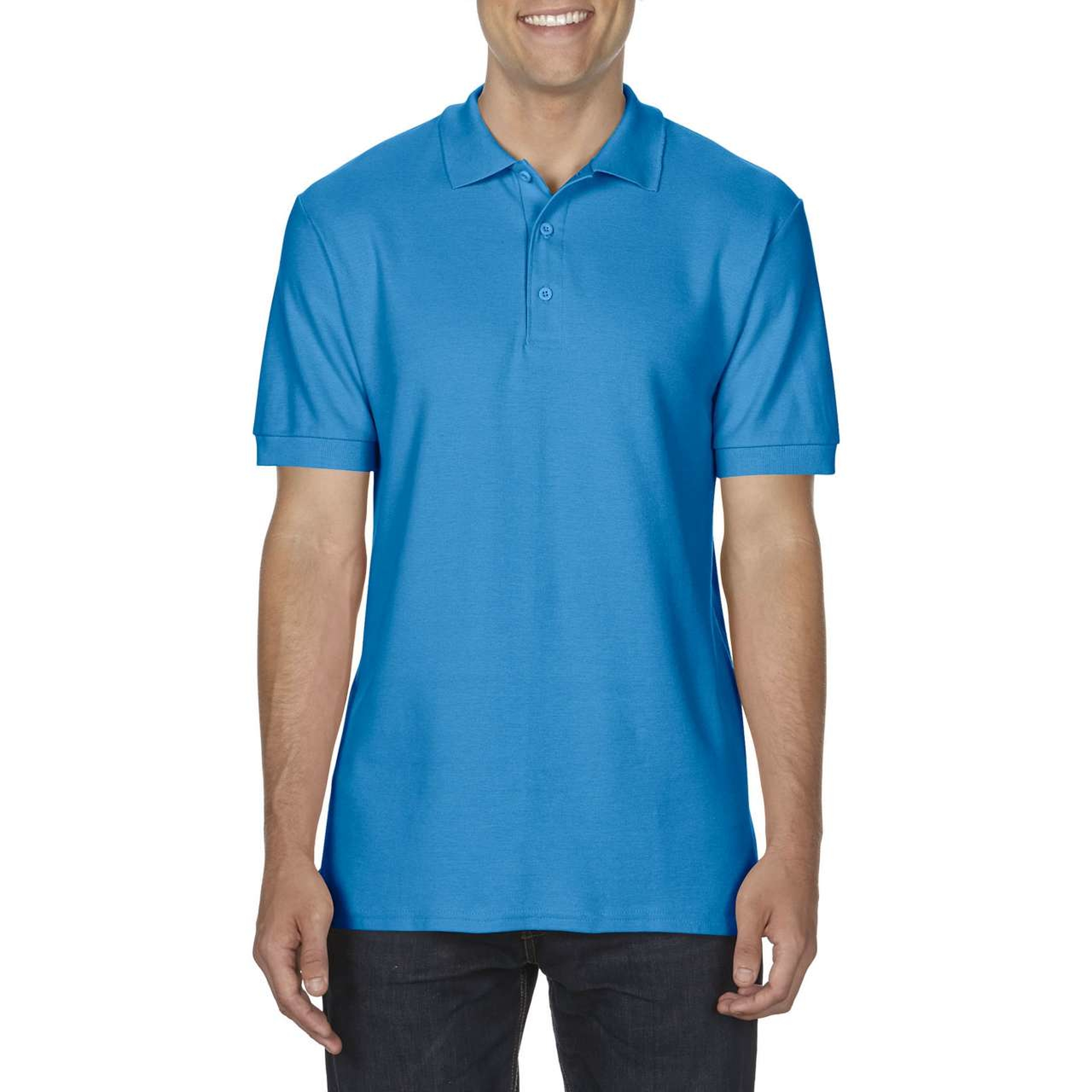 Gildan Premium Classic Fit Double Piqué - rövid ujjú, férfi galléros póló