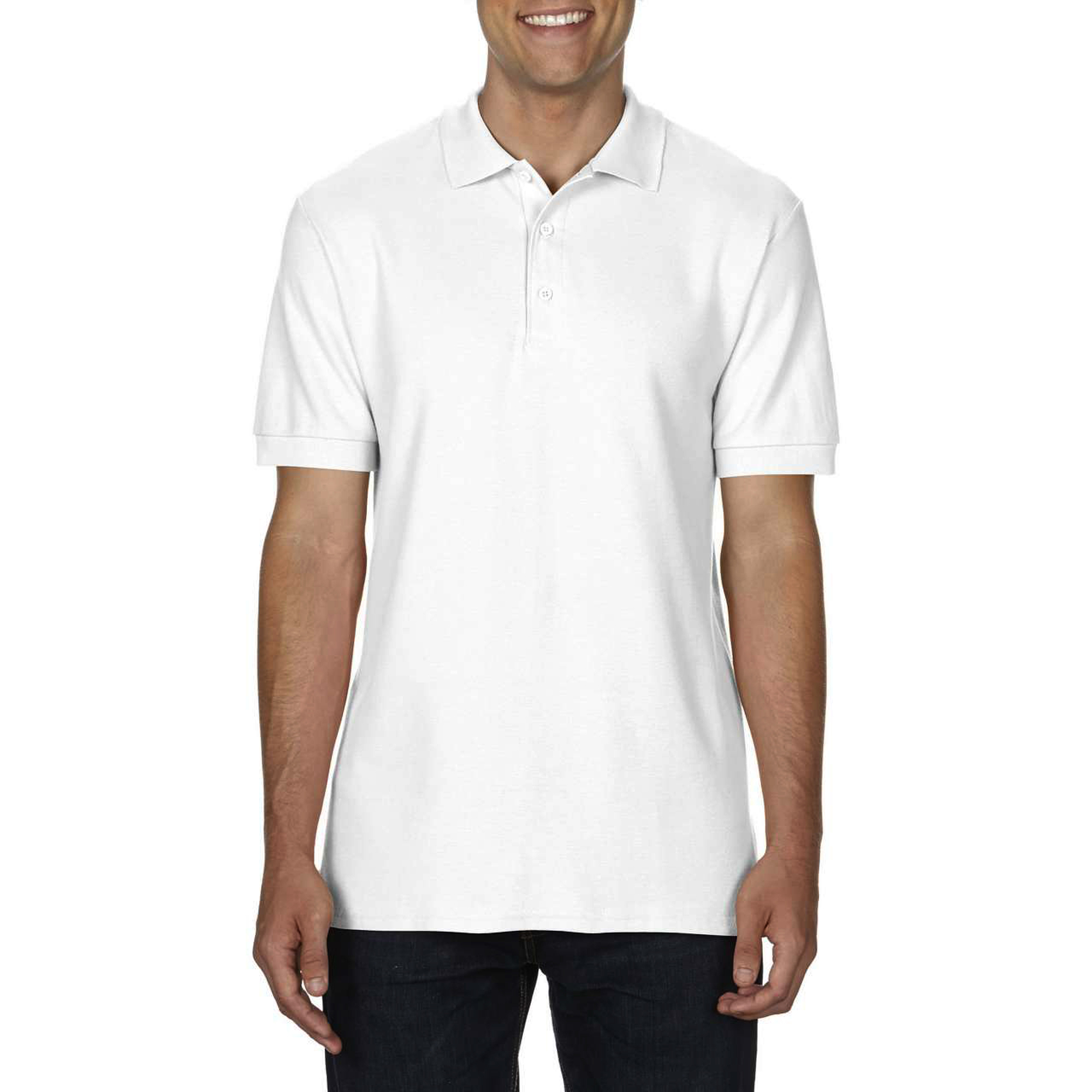 Gildan Premium Classic Fit Double Piqué - rövid ujjú, férfi galléros póló