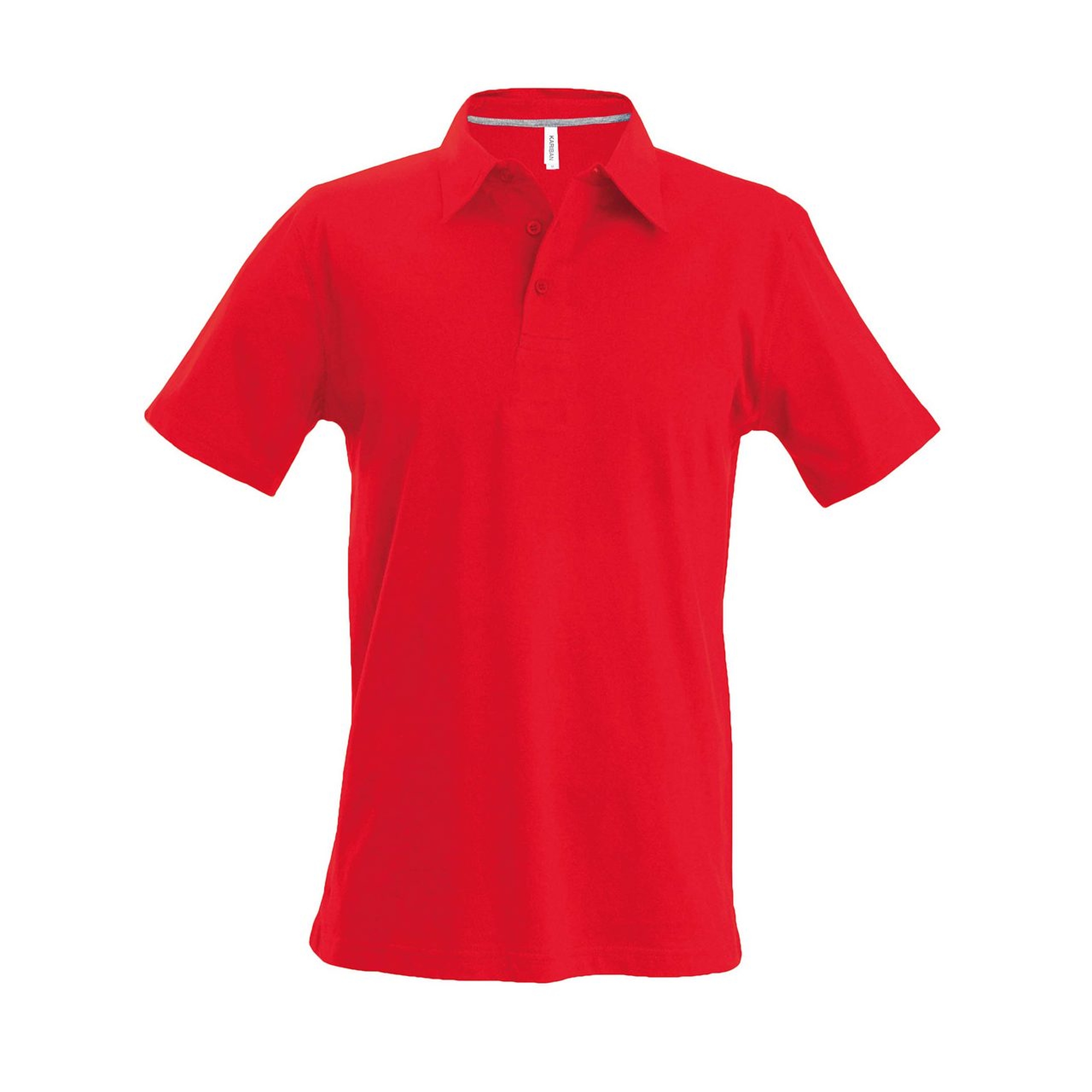 Kariban Pique Polo Shirt - rövid ujjú, férfi galléros póló