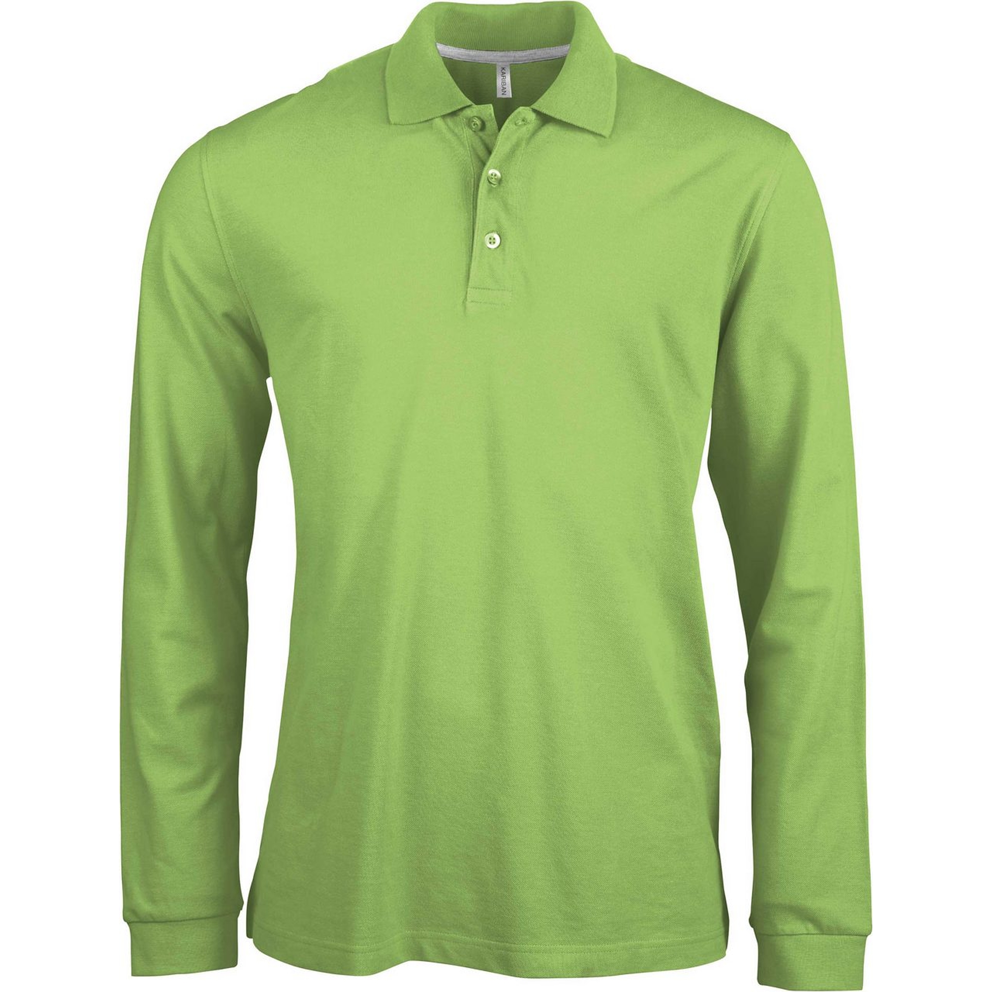Kariban Pique Polo Shirt - hosszú ujjú, férfi galléros póló
