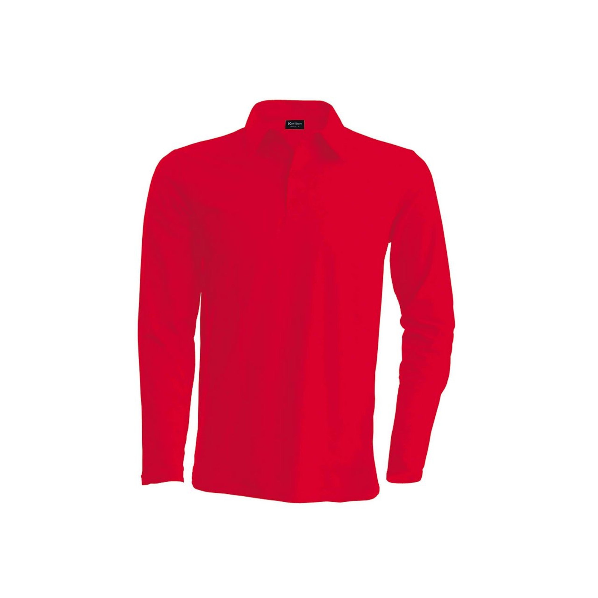 Kariban Pique Polo Shirt - hosszú ujjú, férfi galléros póló