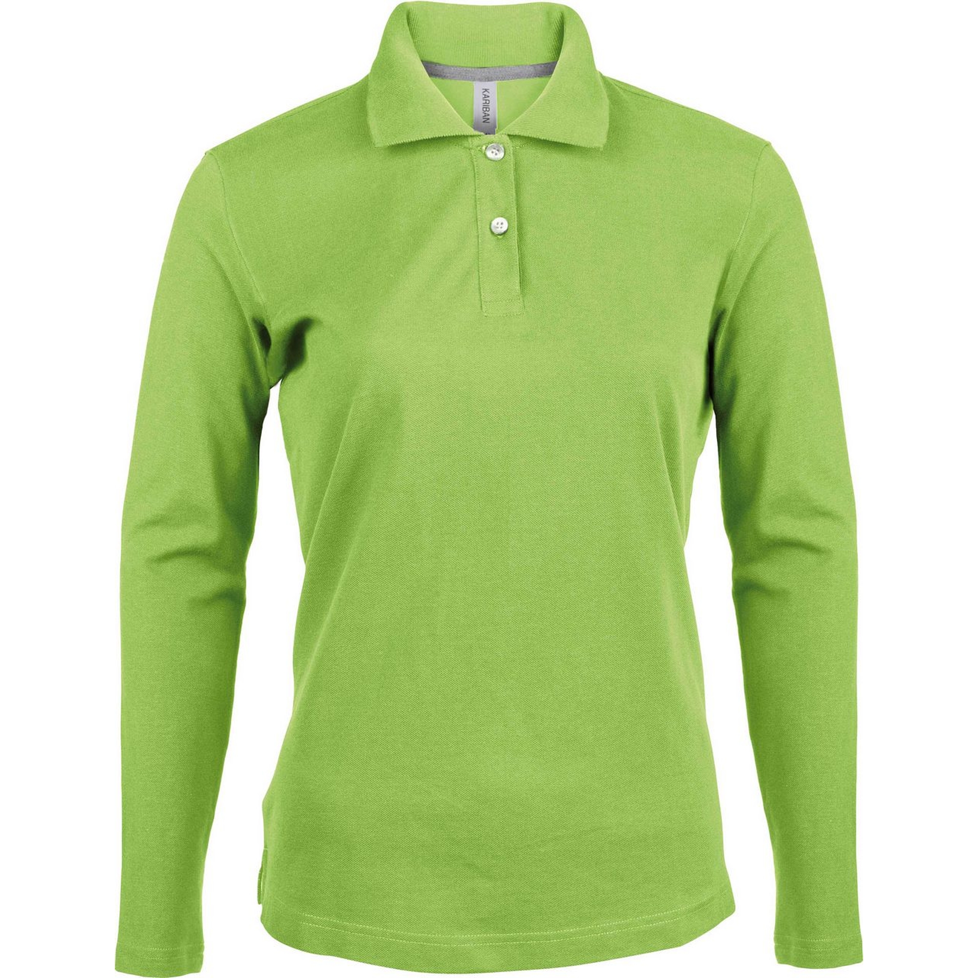 Kariban Pique Polo Shirt - hosszú ujjú, női galléros póló
