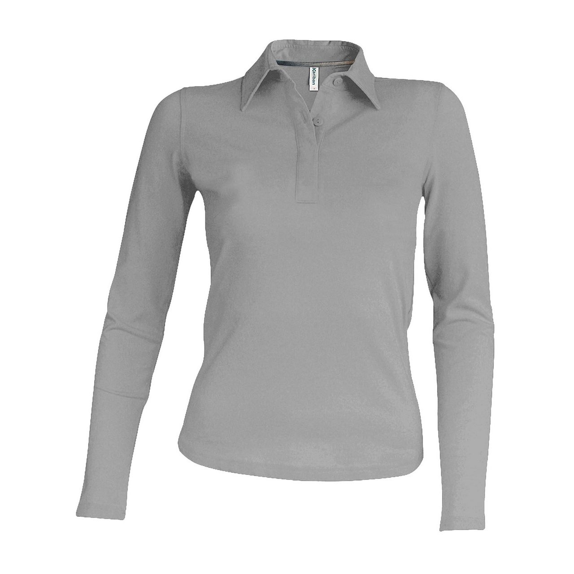 Kariban Pique Polo Shirt - hosszú ujjú, női galléros póló