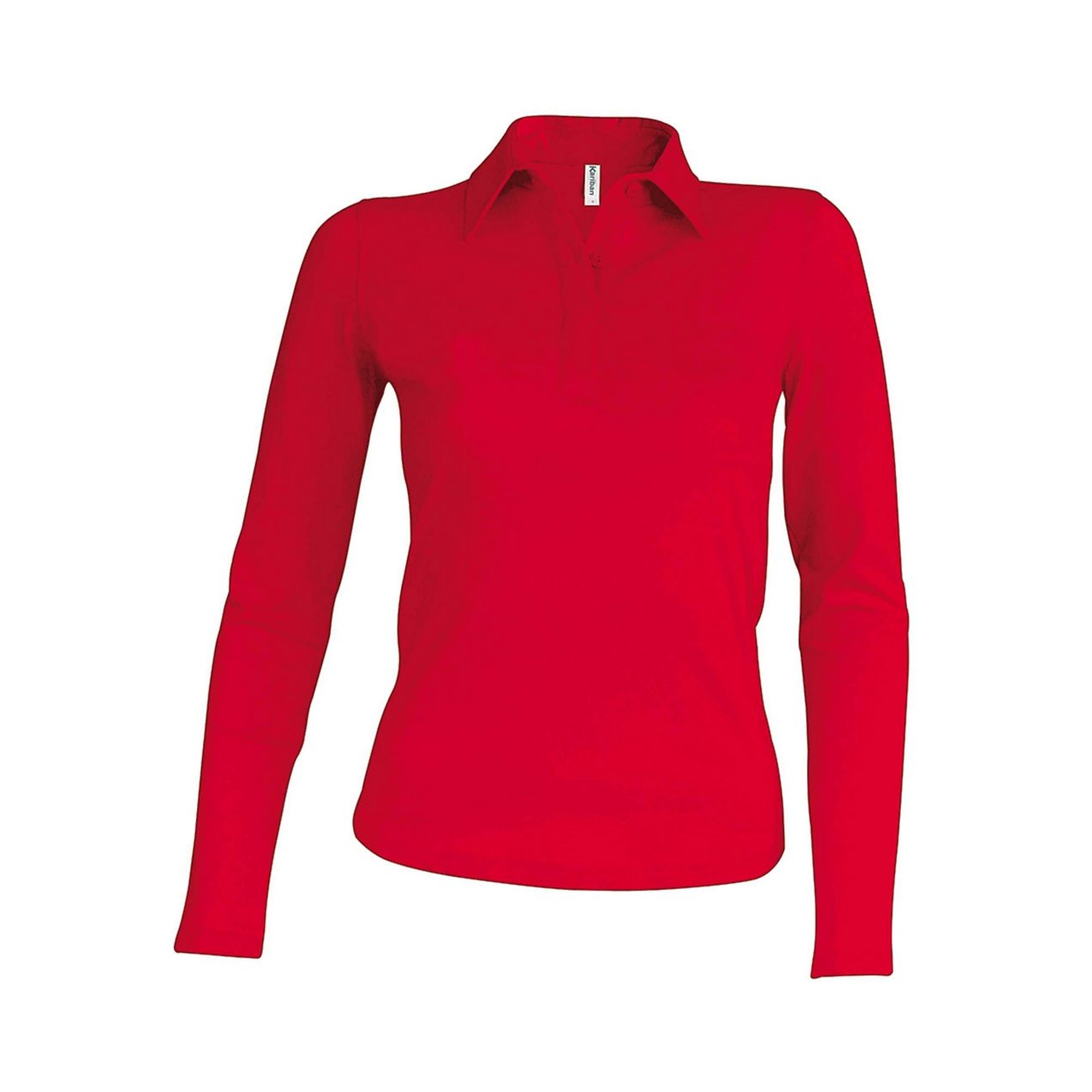 Kariban Pique Polo Shirt - hosszú ujjú, női galléros póló