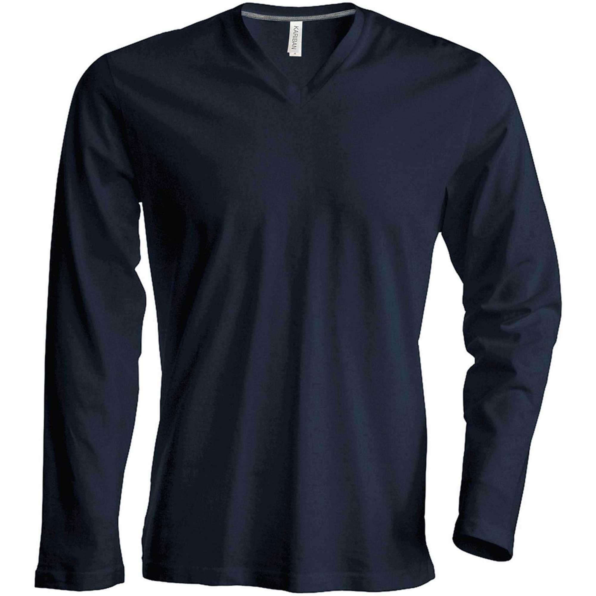 Kariban Long Sleeve V-nyakú - hosszú ujjú, férfi póló