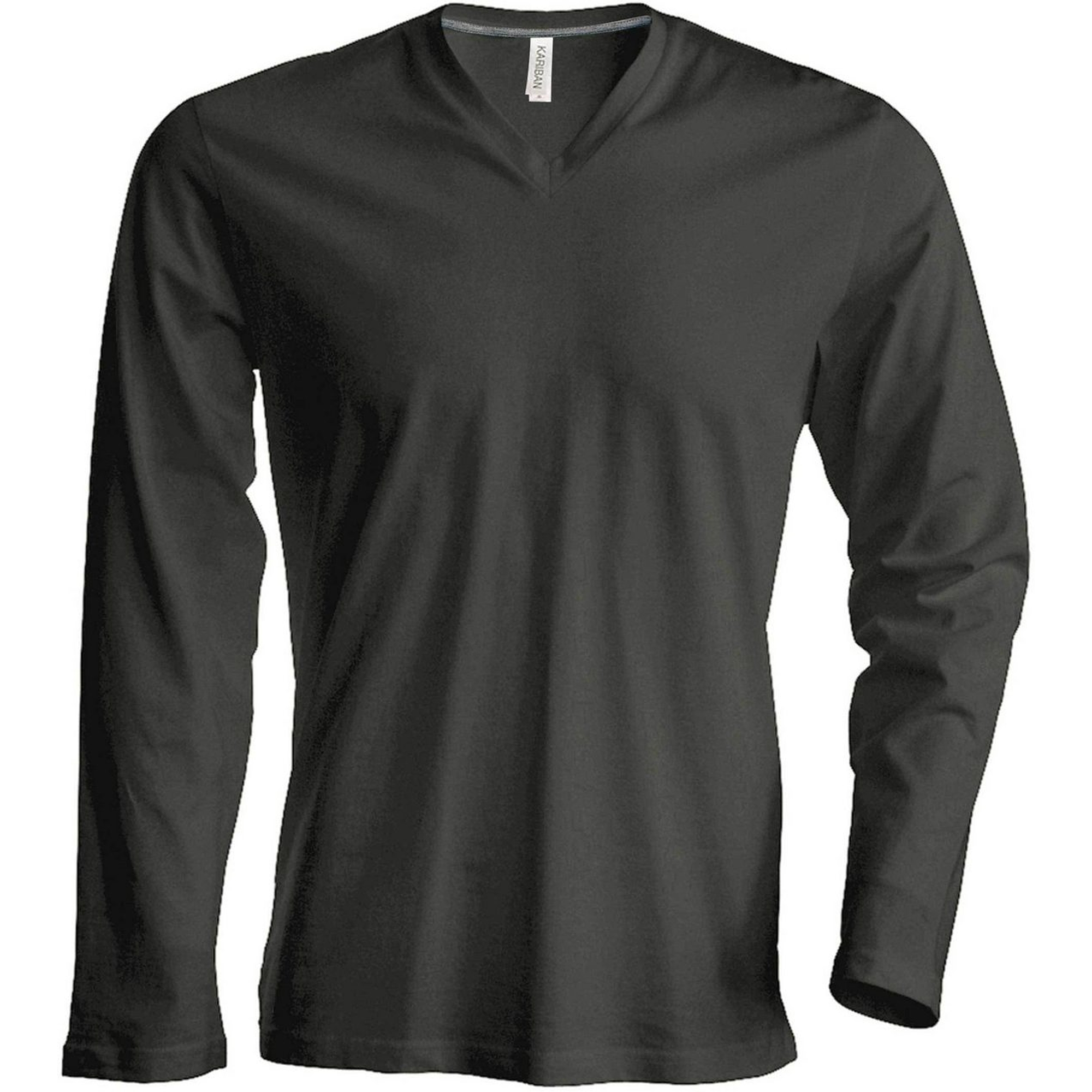 Kariban Long Sleeve V-nyakú - hosszú ujjú, férfi póló