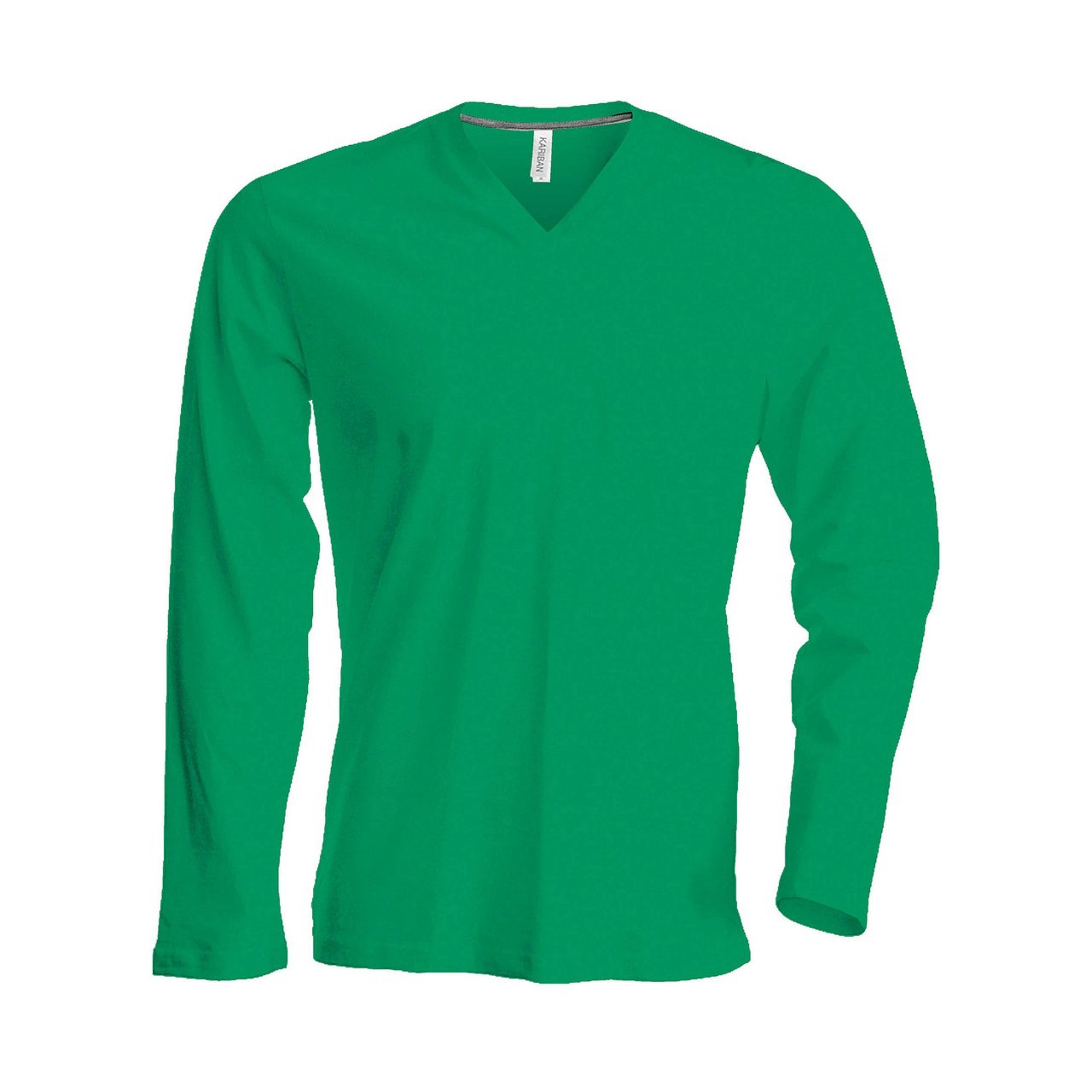 Kariban Long Sleeve V-nyakú - hosszú ujjú, férfi póló