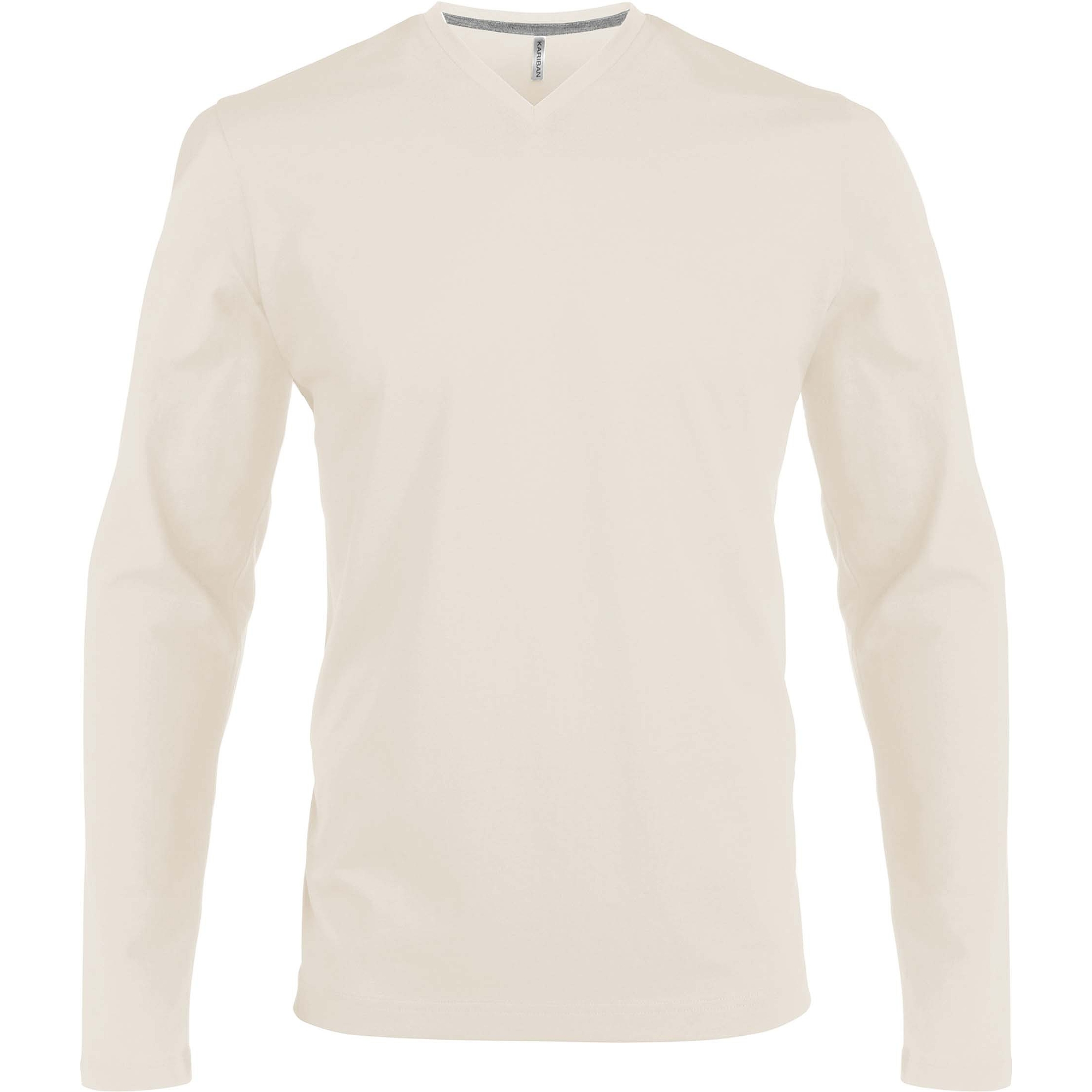 Kariban Long Sleeve V-nyakú - hosszú ujjú, férfi póló