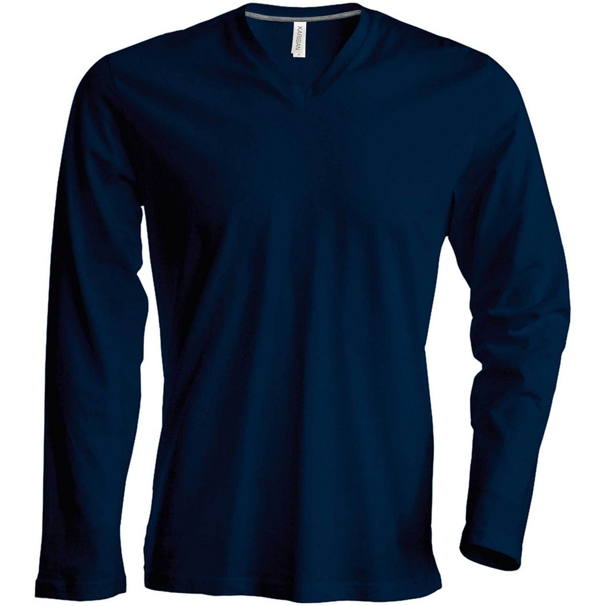 Kariban Long Sleeve V-nyakú - hosszú ujjú, férfi póló