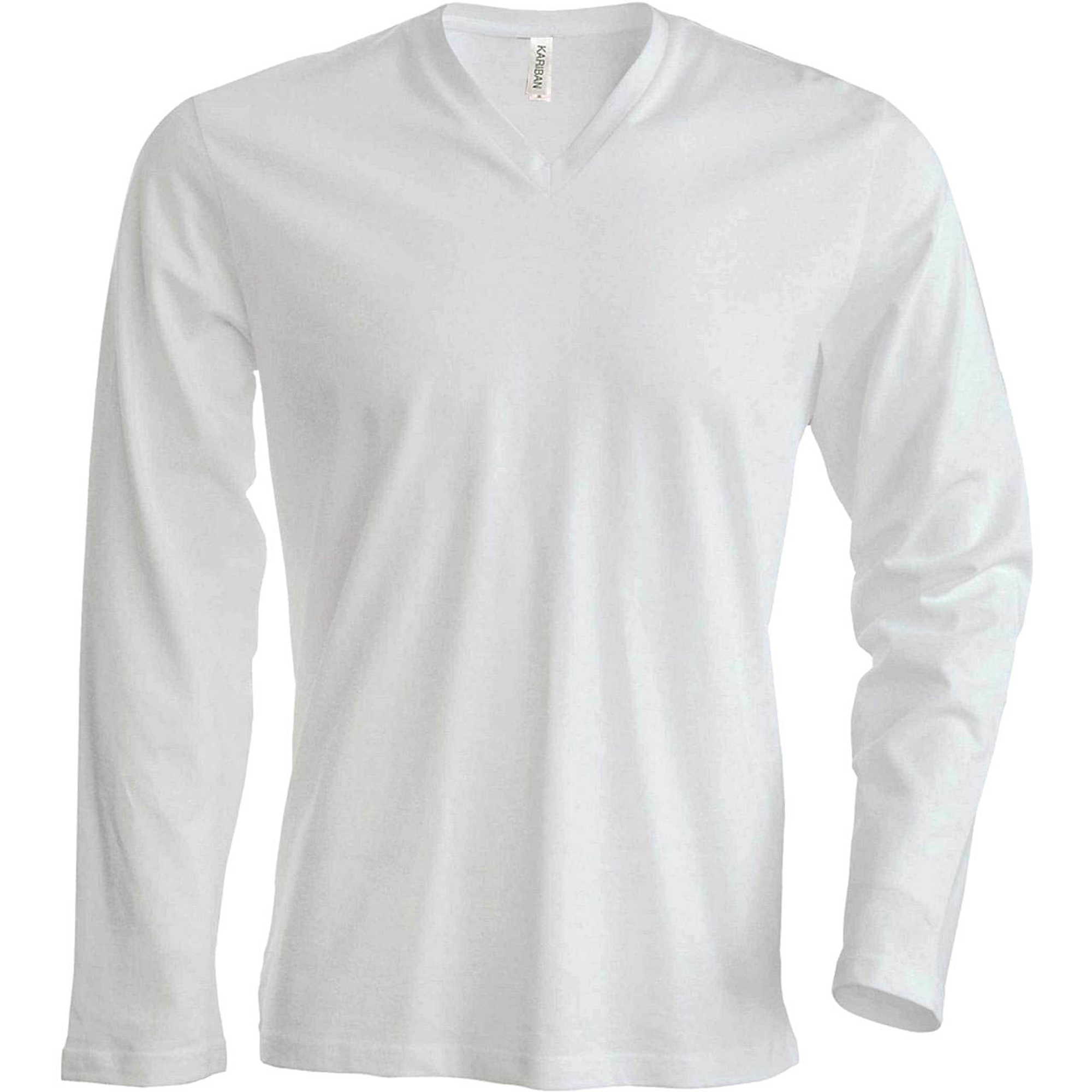 Kariban Long Sleeve V-nyakú - hosszú ujjú, férfi póló