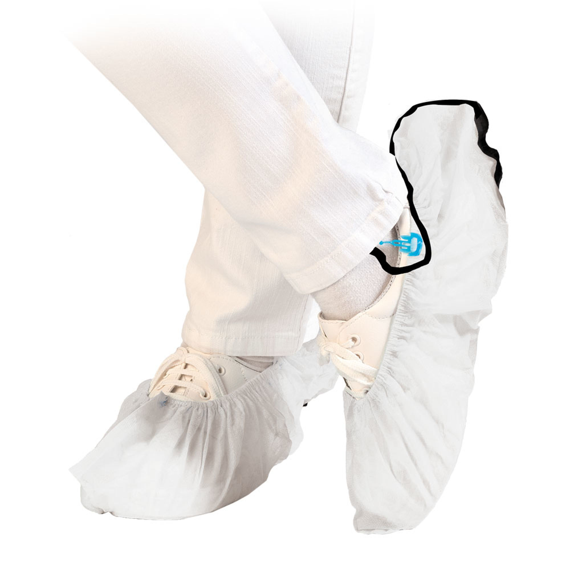 Egyszerhasználatos cipővédő, antisztatikus (ESD), fehér