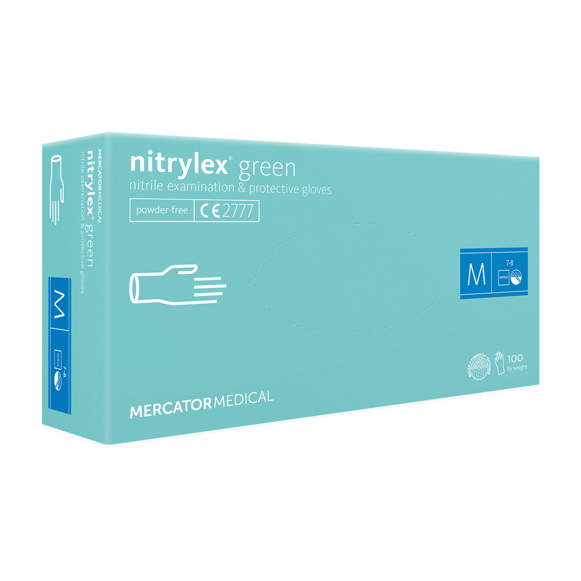 NITRYLEX GREEN púdermentes, nitril vizsgálókesztyű