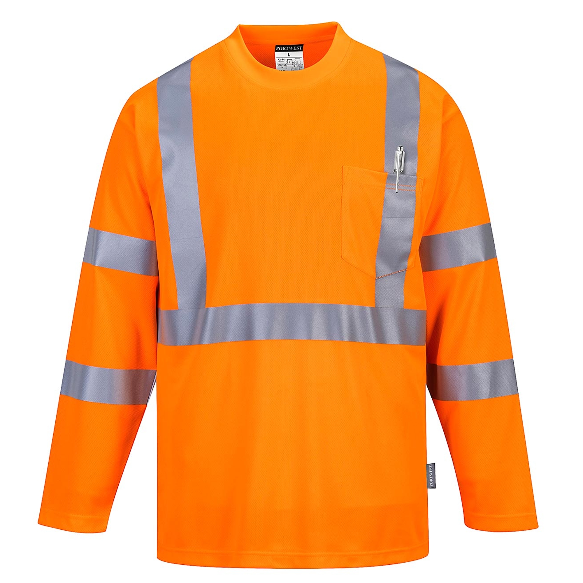 Hi-Vis hosszú ujjú póló zsebbel