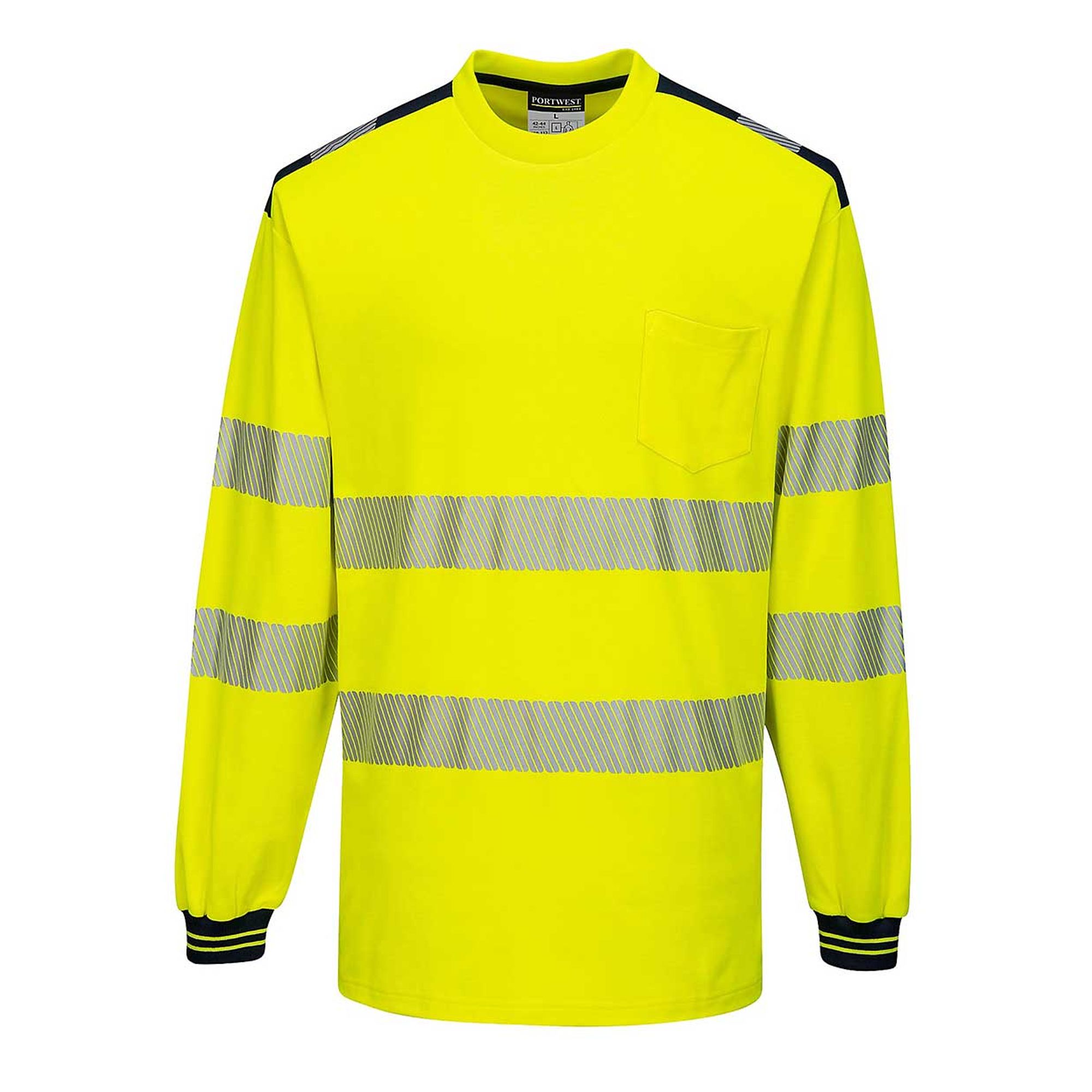 PW3 HI-VIS láthatósági hosszú ujjú póló