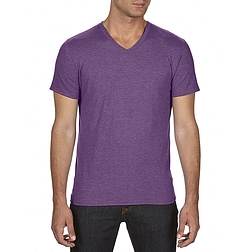 Anvil Tri-Blend TEE V-nyakú - rövid ujjú, férfi póló