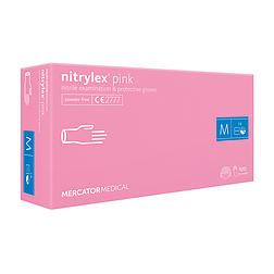 NITRYLEX PINK, púdermentes, nitril vizsgálókesztyű