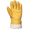 Bőrkesztyű téli bélelt, sárga színmarha / szőrmebélés 32cm